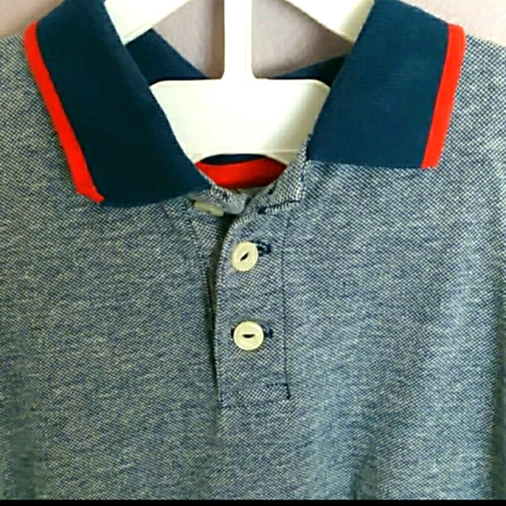 Boys grayish blue polo shirt